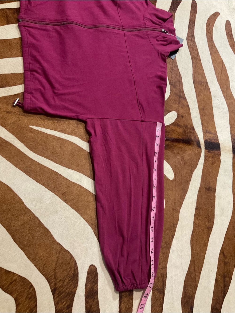 NEW Plum Athletic Cropped Oversized Jacket & Flared Yoga Pants 2 Piece Set Small - Picture 7 of 8
